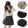 Sailor Authentic High School Two Long Sleeves and Short Sailor Bow JK School Pleated Bow Class Kansai School British High School Junior High School