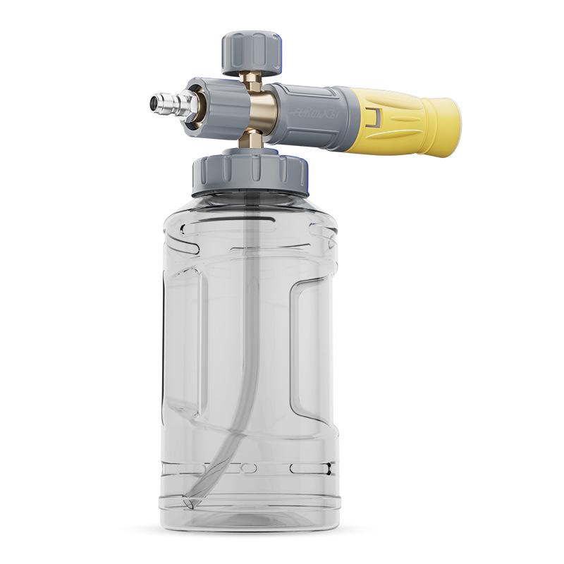 Transparent 1L High Pressure Snow Foam Spray Pot for Car Wash - 1/4 Quick Connect