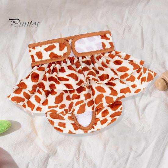 Pet Menstrual Pants Washable Fastener Tape Dog Diaper Reusable Fashionable Print Pet Physiological Pants Pet