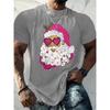 Christmas T-Shirt Funny 3d Santa Claus Print Tops Tees Mens T-Shirt Holiday Casual Harajuku Colorful Men's Clothing