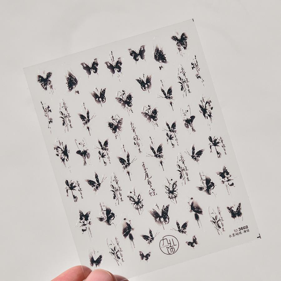 Thin and Tough Ink Butterfly Nail Art Sticker DIY Creative Decorative Sticker