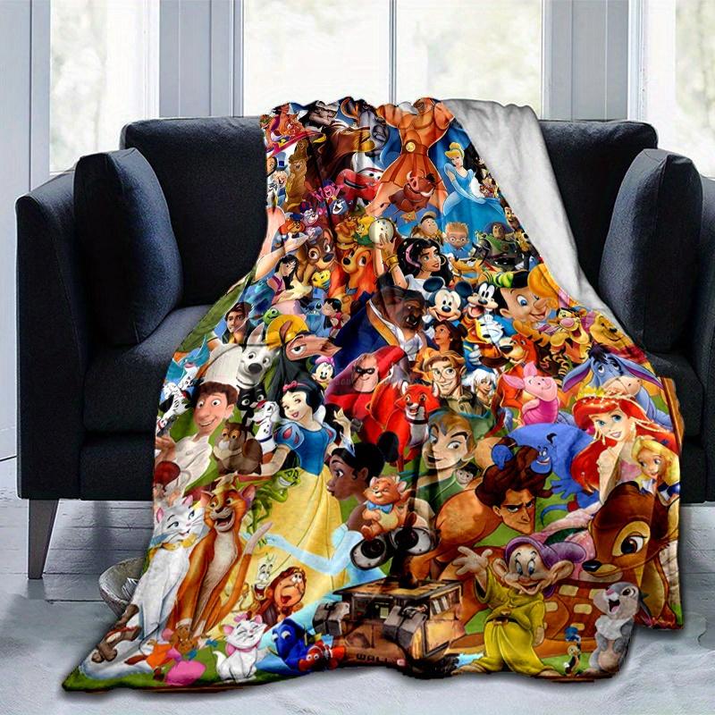 1 ks, Postavičky z Disneyho (5) Útulná flanelová deka, perfektní dárek do ložnice, obývacího pokoje, na cestování, kempování, do auta