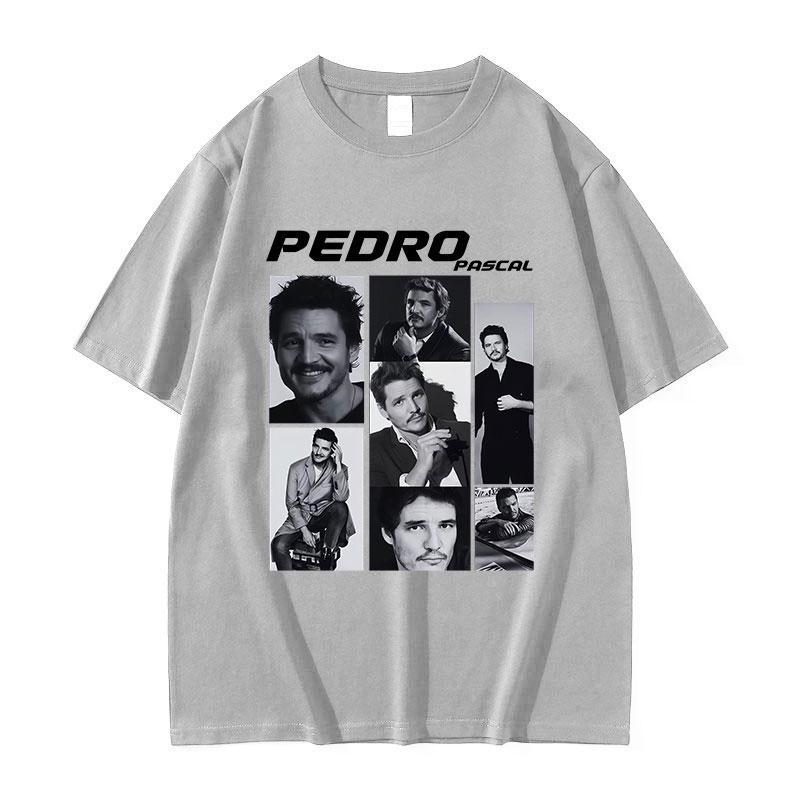 Pedro Pascal Classic Actor Print T Shirt Unisex Fashion High Quality Cotton Tshirt 90s Vintage Short Sleeve Tshirt Top