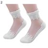 1 Pair Ultrathin Transparent Lace Elastic Short Thin Breathable Socks Women Gift
