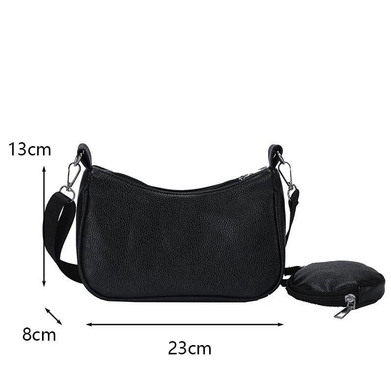 Fashion Ladies Hobos Underarm Bag Simple Women Shoulder Crossbody Bags Female Girls Small Handbags with Purse