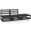 VidaXL Garden Lounge Set 3 Pcs Patio Furniture Outdoor Furniture Set Garden Furniture Terrace Furniture Black 805714