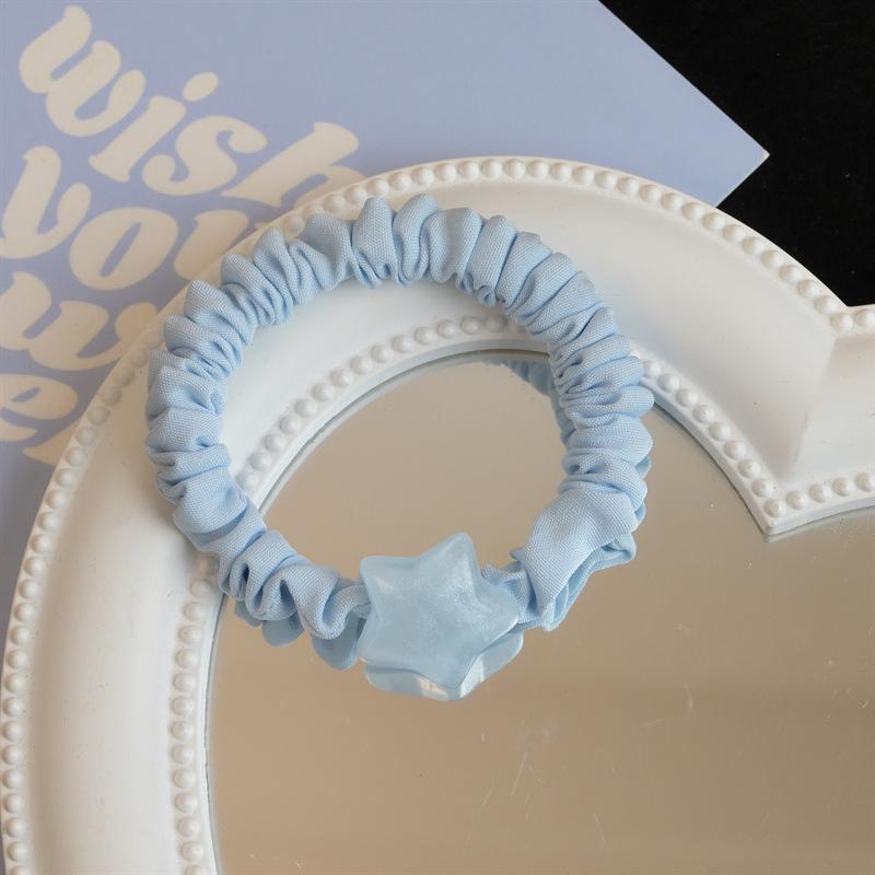 

Синий Розовый Звезды Тонкий Кишечник Лента Пружина Новый Милый Сладкий Ветер Девушка Завязка Веревка для Волос