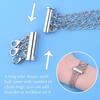 2 Stück mehrsträngige Halskette, mehrschichtig, Hummerverschluss, Schiebe-Magnet-Röhrenverbinder, Verschlüsse, Magnetischer Separator für Armband, Schmuckherstellung