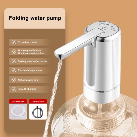 Electric Dispenser Foldable Water Bottle Pump Universal Easy To Install Rechargeable Automatic Water Dispenser Pump