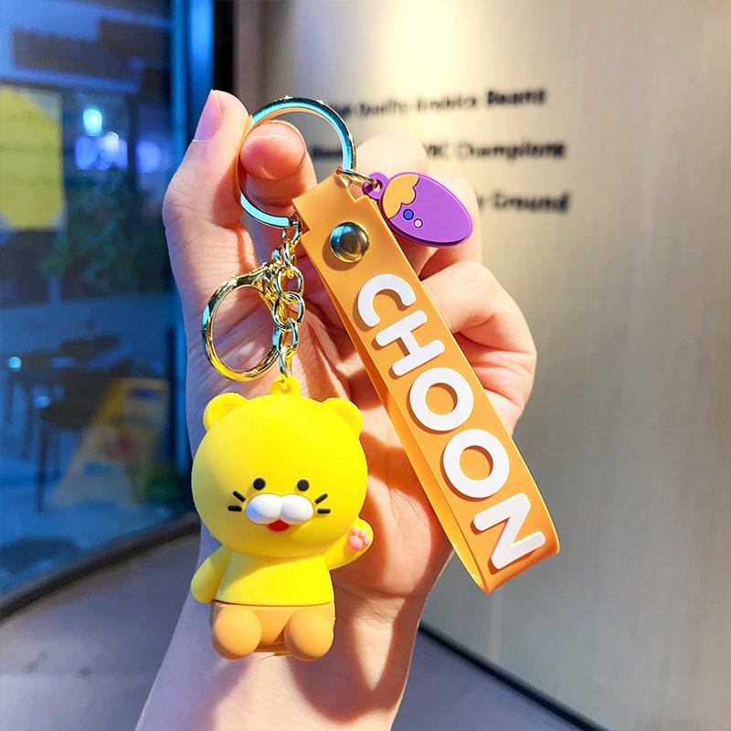 Adorable Choonsik Keychain Cute Korean Style Popcorn Character Pvc Key Ring