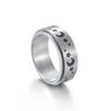 Stainless Steel Fidget Anxiety Ring for Women Men Fidget Spinner Ring Relief Stress Worry Rings Star Moon Spinning Rings