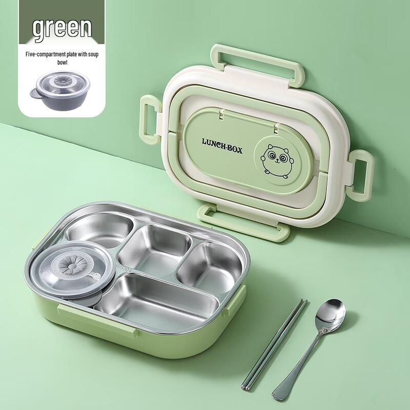 UOSU Portable 304 Stainless Steel Insulated Compartment Lunch Box