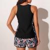 Women's Sports Swimsuit Two-piece Set, Vest , Shorts, Printed