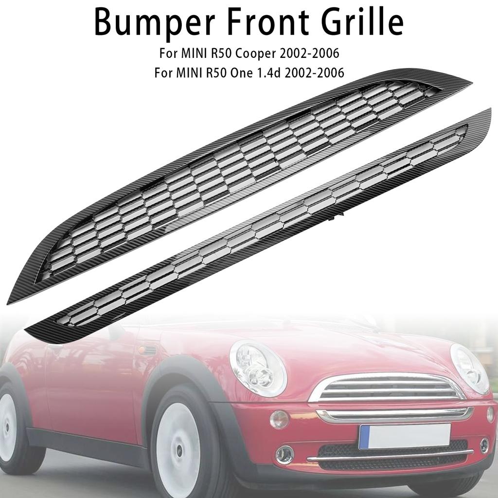 2PCS Honeycomb Mesh Front Grille Grill Fit Mini Cooper R50 R52 R53 2002-2006