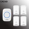 Four-in-One Long-Range Waterproof Wireless Doorbell with 58 Tunes and 4 Volume Levels