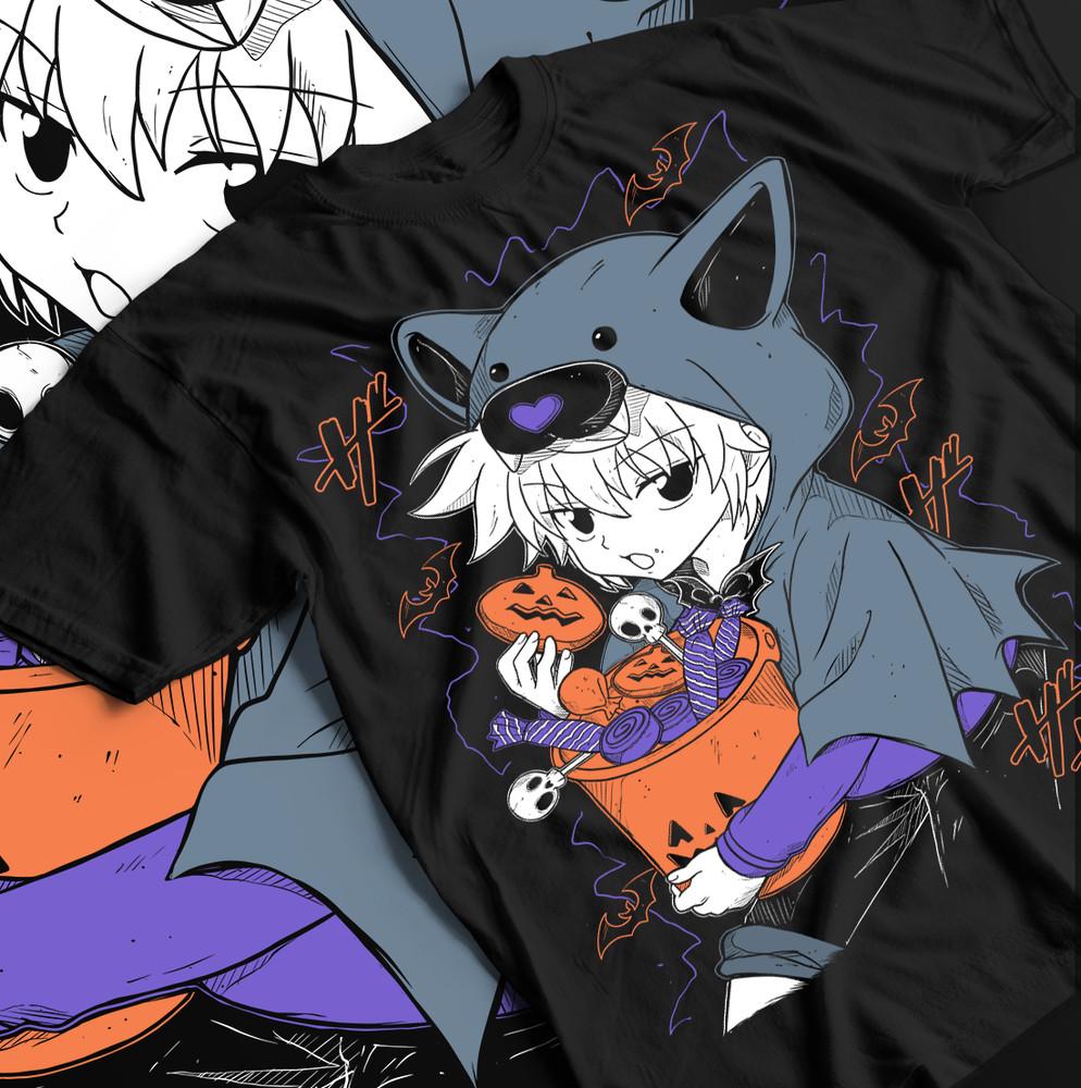 

Killua Hallowen T-shirt Hunter X Hunter Gon Anime Hisoka Meruem Hisoka Shirt L