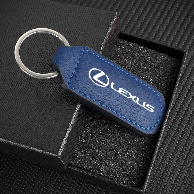 Leather Car Keychain Key Ring Pendant For Lexus LS LC RZ IS350 ES300 GS350 CT200h GX460 LX570 RX500h NX300 UX260 LM Accessories