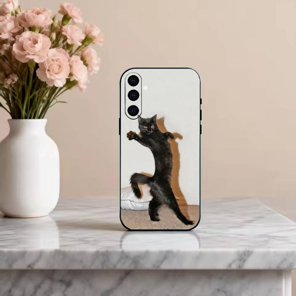 F-Funny C-Cat C-Cute Phone Case For Samsung Galaxy A73,A72,A71,A70,A53,A52,A51,Others Soft Black Cover