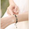 Armband mit Natursteinperlen, verstellbare Kordel, geflochtene Armbänder für Damen und Herren, handgefertigt, bunte Quarzkristall-Armbänder