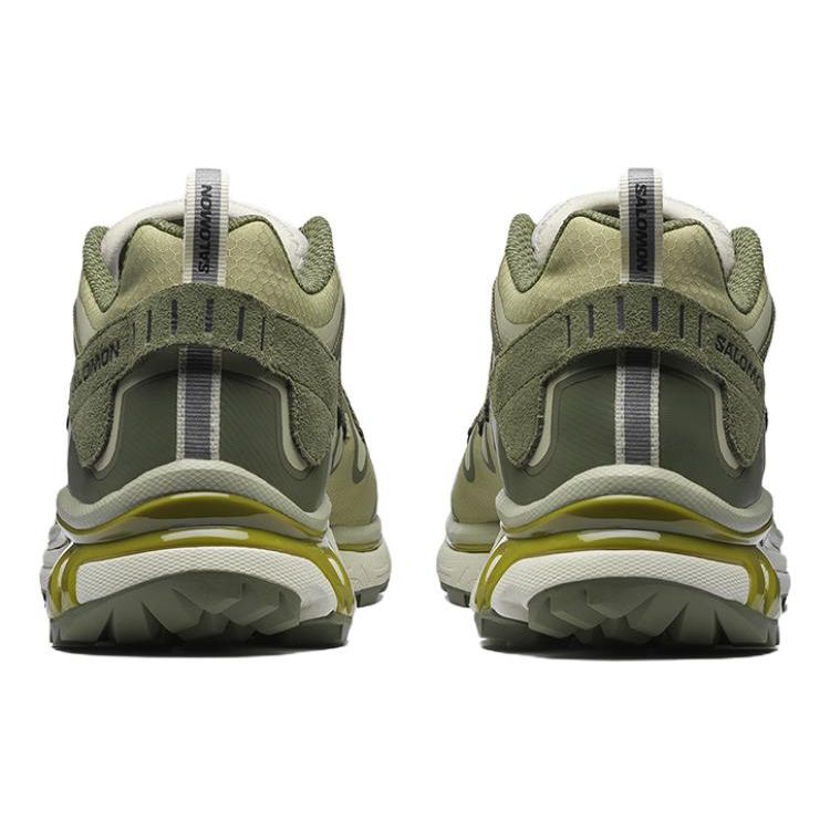 SALOMON Utility Synthetic Leather Comfortable Shock Absorbing Non-Slip Wear-Resistant Low-Top Outdoor Functional Shoes Unisex Shoes Green White 471056