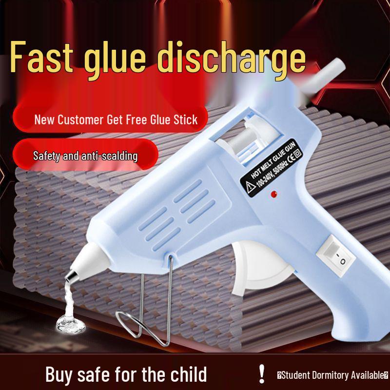 Mini Hot Melt Glue Gun with 7mm Strong Glue Sticks for DIY Crafting & Student Projects