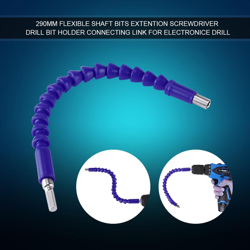 Flexible Shaft Bits 1 4 Hex Shank Extention Screwdriver Bit Holder Connect Link (blue)