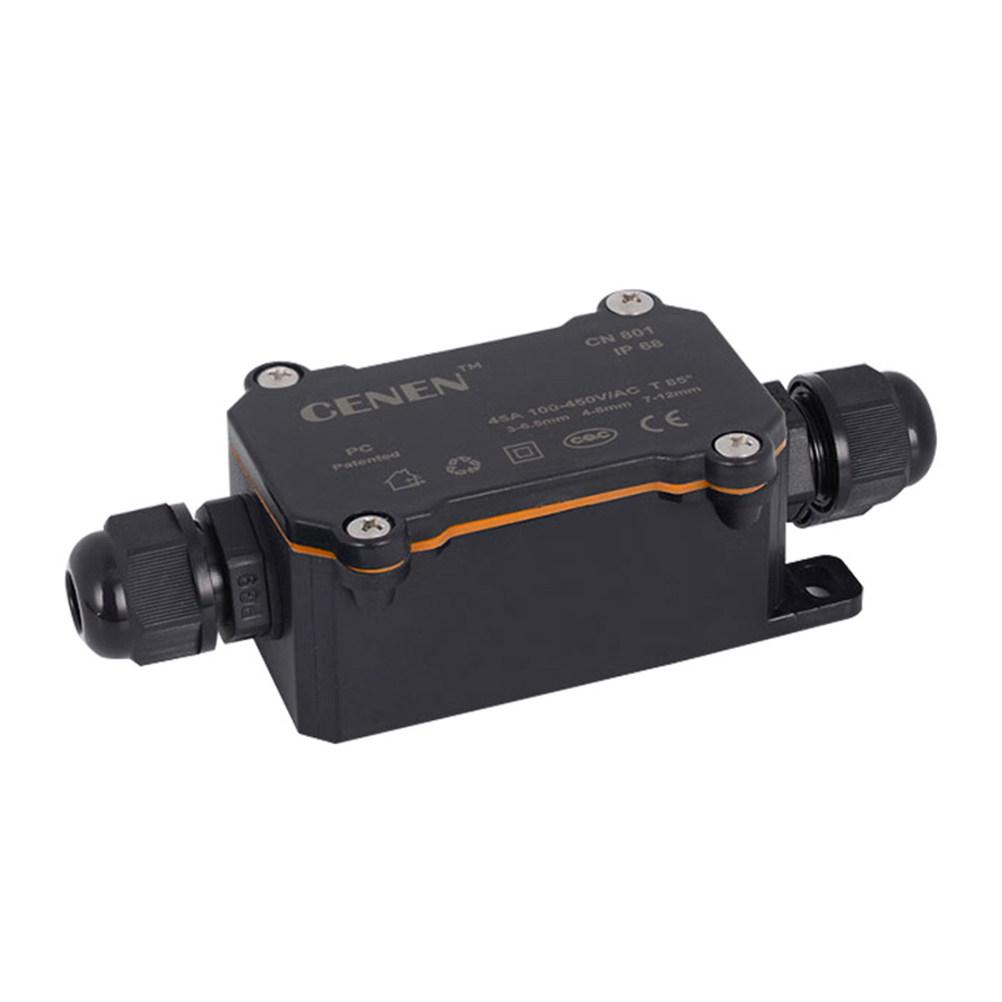 Pg9 2 Way Waterproof IP68 Electrical Junction Box Garden Light Cable Wire Connector Pc Material Anti Aging Sealed Insulation