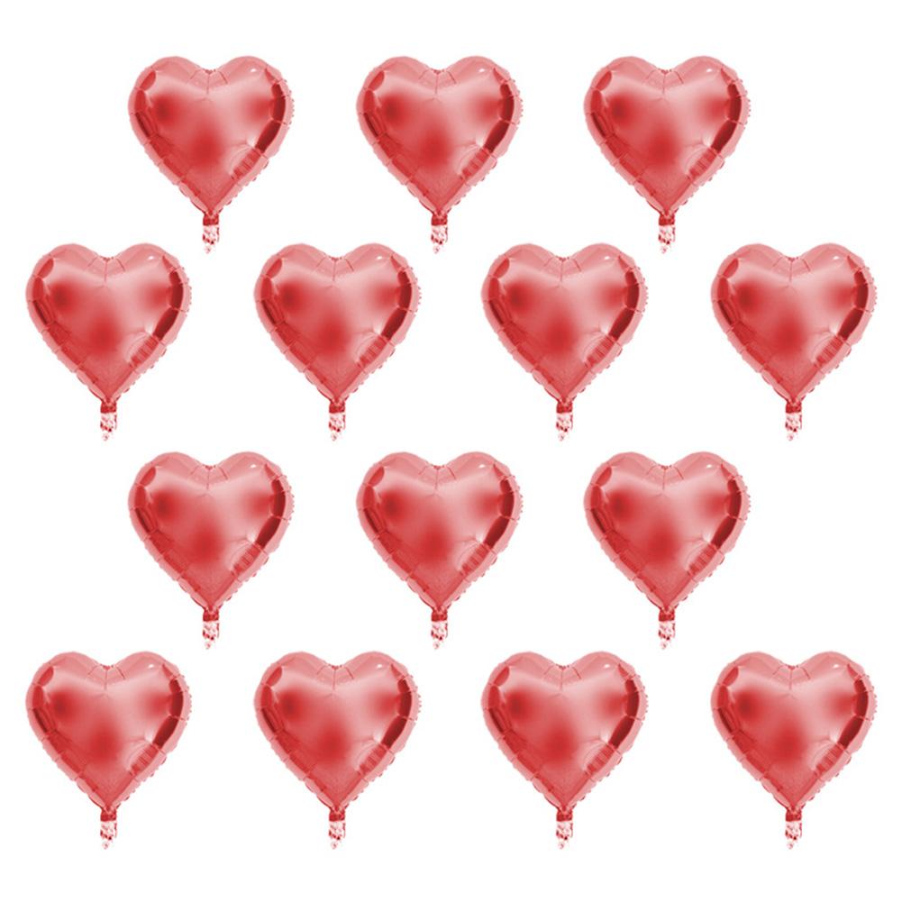 10pcs 10\" Heart Aluminum Foil Balloons Party Wedding Birthday Decor