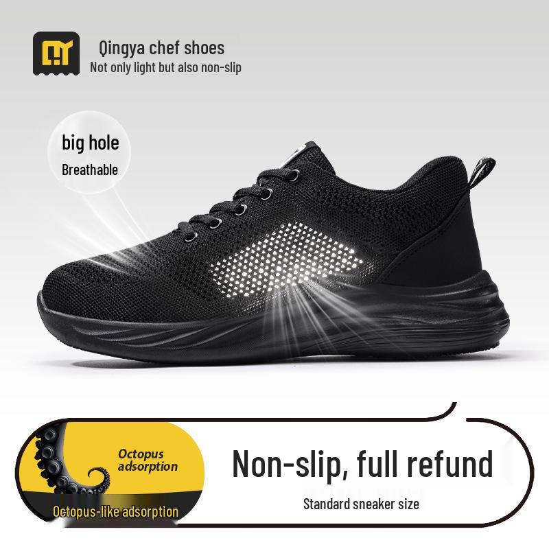 Herren Professionelle Rutschfeste Wasserdichte Kochschuhe: Öl- und fleckenresistentes Küchen-Sicherheitsschuhwerk