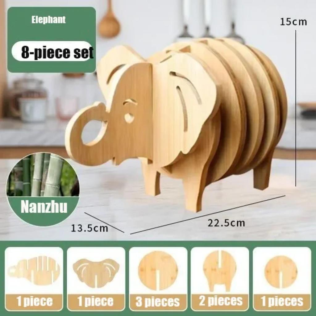 Multi Wood Tray Wood Saucer Flower Pot Tray Cup Pad Coaster Plate Kitchen Decorative Plate Creative Coaster Coffee Cup Mat