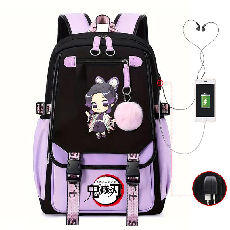 Demon slayer ghost extermination column student schoolbag junior high school student primary school student middle school student backpack