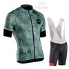 Mens Cycling Jersey Set With Straps Short Sleeve Slim Fit Bike Wear