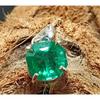 12 Ct   Natural Square Green Garnet 925 Sterling Silver Pendant