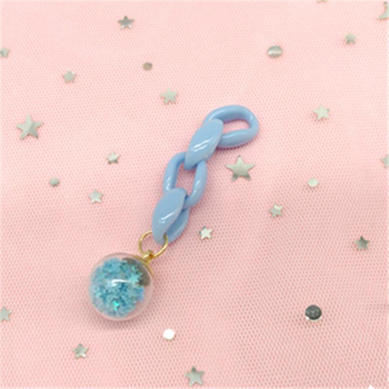 Unicorn Pony Glitter Glass Ball Loose-Leaf Notebook Pendant Accessory