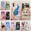 For Vivo Y05 4G Case Vivo Y11d Cute Cat Peacock Painted Cover Soft Silicone Phone Case For Vivo Y05 Y 11d VivoY05 VivoY11d Shell