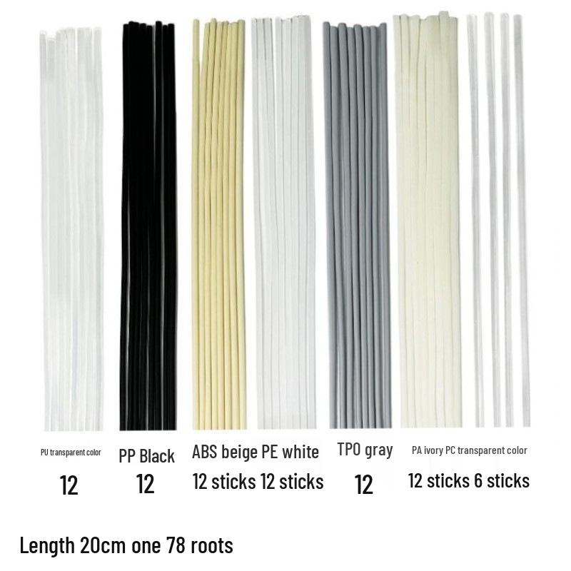 20/25cm Colored Plastic Welding Rods - Car Bumper Repair Tool for PP, PE, PVC, ABS, PPR