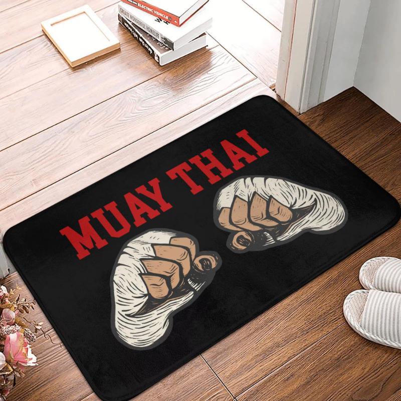 Thailand Twin Tiger Sak Yant Muay Thai Doormat Indoor Entrance Mat Non-Slip Kitchen Carpet Living Room Rug Welcome Doormat