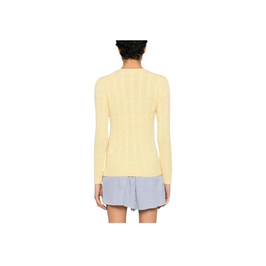 Polo Ralph Lauren Pony Pattern Knit Crew Neck Pullover Sweater Women sweater Yellow 211910421-025