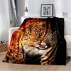 3d Tier Gepard Leopard  Cartoon Blanket for Bed Picnic Blanket Sofa Thin Blanket Air Conditioning Blanket Customized Blankets
