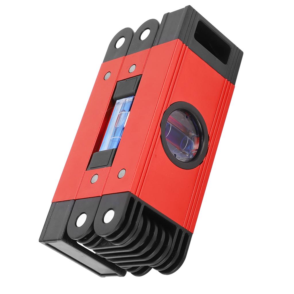 Magnetic Foldable Level 3 Sections Flexible Level Multi Angle Woodworking Level Measuring Tool Red