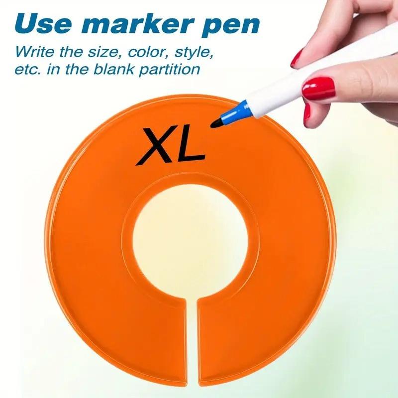 10PCS Clothing Size Dividers Handmade Convenient Size Marking Ring Blank DIY Craft Round Hangers