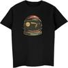 Retro-Stil Astronautenhelm T-Shirt Weltraum Cartoon Modische Astronauten T-Shirts T-Shirt Herrenbekleidung Übergroße Unisex-Oberteile