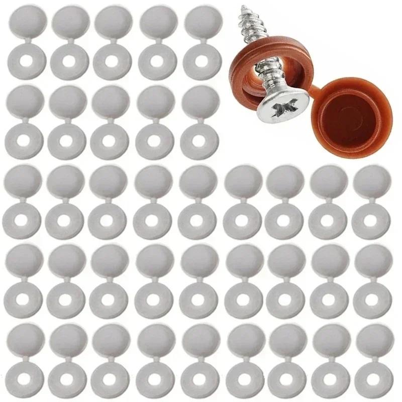 New 5/100Pcs Nails Screw Caps Plastic Protective Covers 7 Colors Phillips Screw Decorative Cover Cross Screw Folding Cap