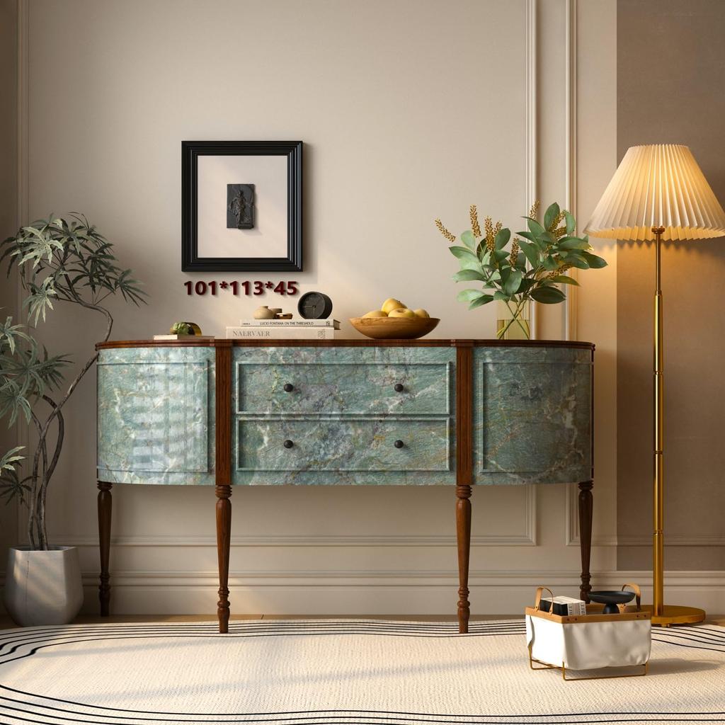 Boobest Width 80cm X Length 4m Table Remake Sheet Marble Sheet Dark Green Sink Sheet Marble Wallpaper Waterproof Thick Stain Resistant Oil Proof Heat