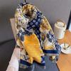 Autumn/Winter Warm Scarf 185*65cm Tassel Shawl Women's Luxury Print Imitation Cashmere Thick Warps Coldproof Windproof Blanket