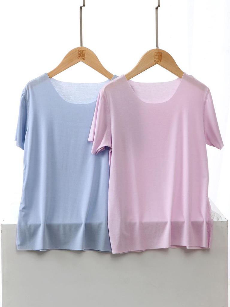 Kids' Summer Modal Pajama Set - Short Sleeve for Boys & Girls, Breathable Air Conditioning Wear.