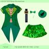 Halloween Vintage Wizard Of Oz Mad Hatter Couple Costumes Irish Lucky Green Elf Stage Outfits