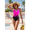 Sexy One Piece Swimsuit Swimwear Women Leaf Print Patchwork Cross Straps Backless Beachwear Bathing Suit Banadores Mujer