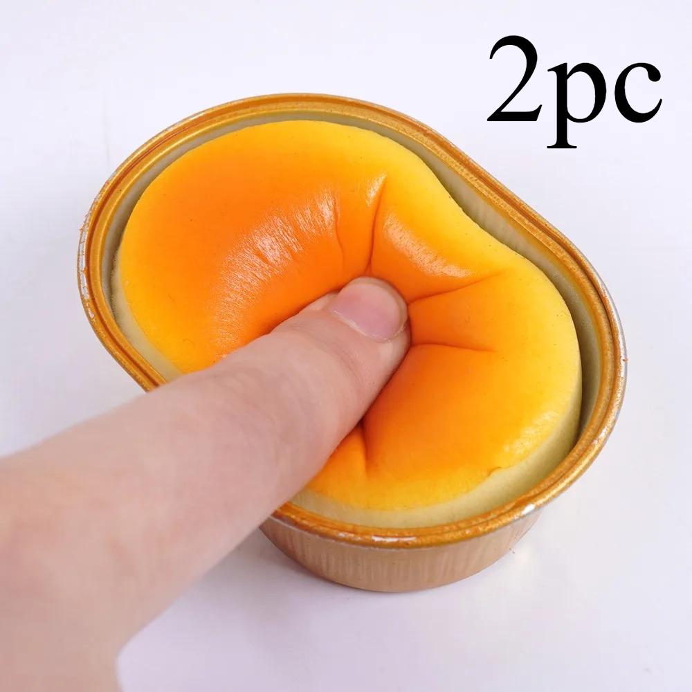 Stress Relief Slow Rising Sensory Fidget Toys Squishy Simulated Cheese Bread Squeeze Toy For Anxiety Adhd  For Kids Adults