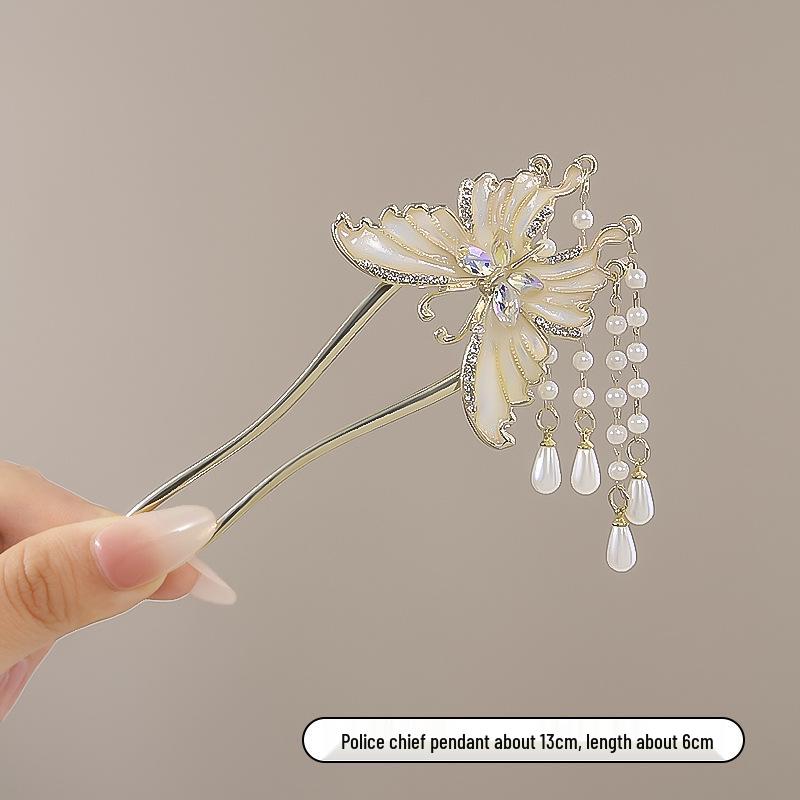 Vintage Chinese Style Hairpin for Updos - Elegant Retro Hair Stick with Tassel for Qipao